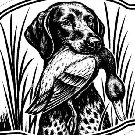 Dog Mallard Hunting Leather Patch mockup, patches, badges & insignia
