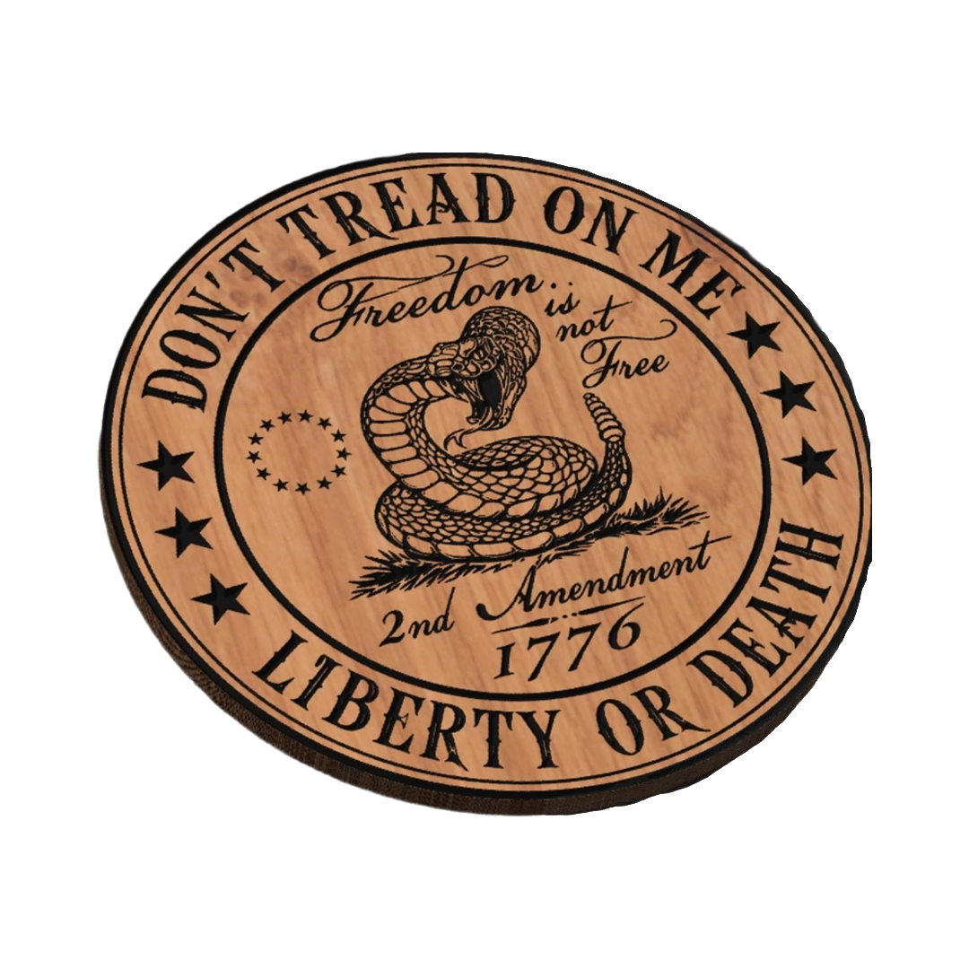 Don't Tread on Me - Liberty or Death SVG file for digital crafting, LightBurn and Vectric ready