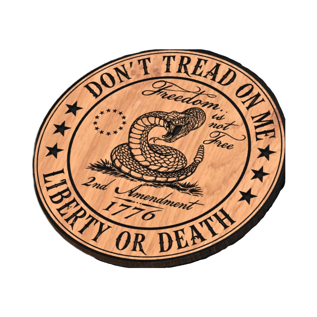 Don't Tread on Me - Liberty or Death detail view, ready for digital crafting