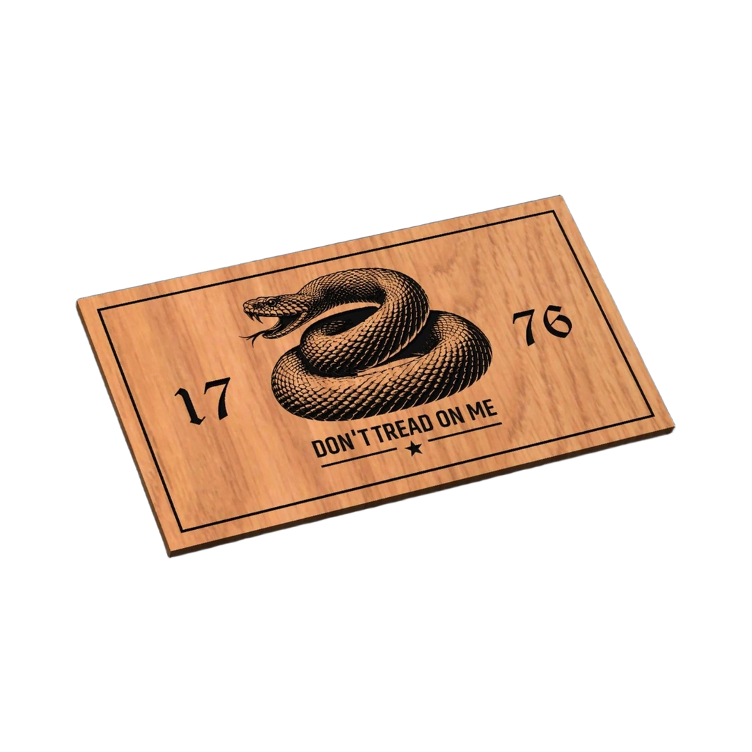 Don't Tread On Me SVG file for laser cutting and CNC routing, LightBurn and Vectric ready