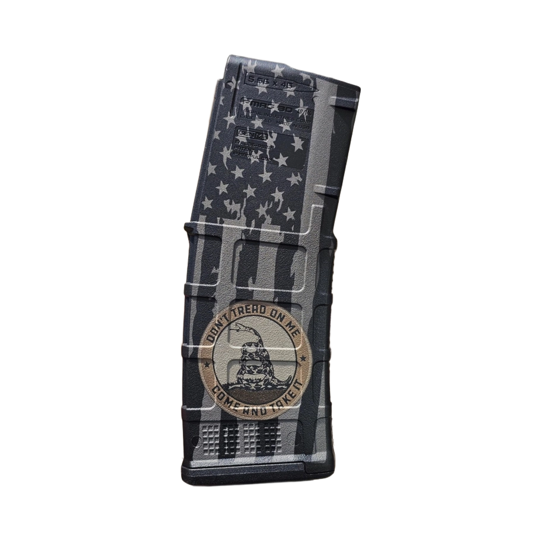 Don't Tread On Me MAG  Lightburn design preview, pmag designs