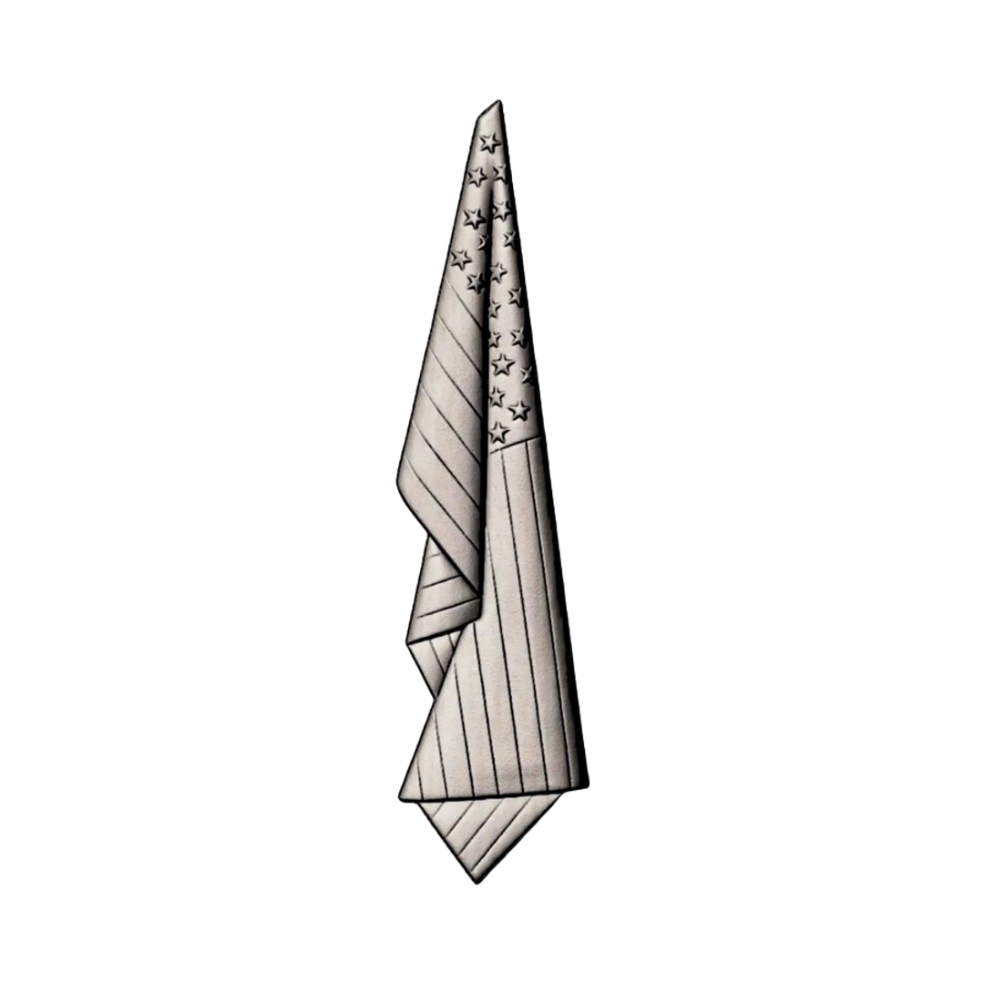 United States Drapped Flag STL file for 3D printing and CNC routing, LightBurn and Vectric ready