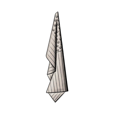 United States Drapped Flag STL file for 3D printing and CNC routing, LightBurn and Vectric ready