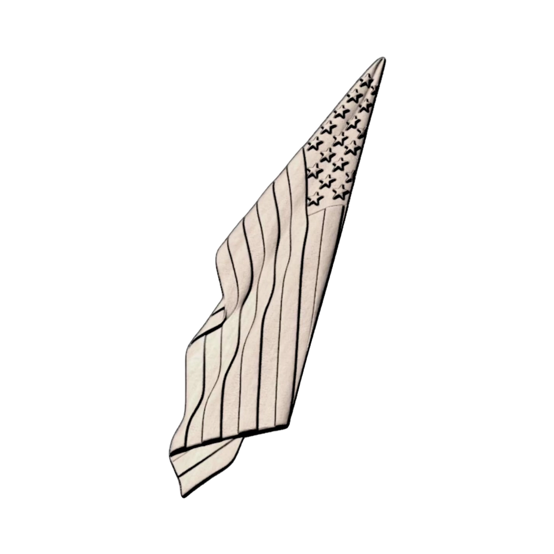 Draped American Flag design preview, flags
