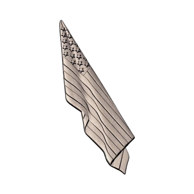 Draped American Flag detail view, ready for 3D printing and CNC routing