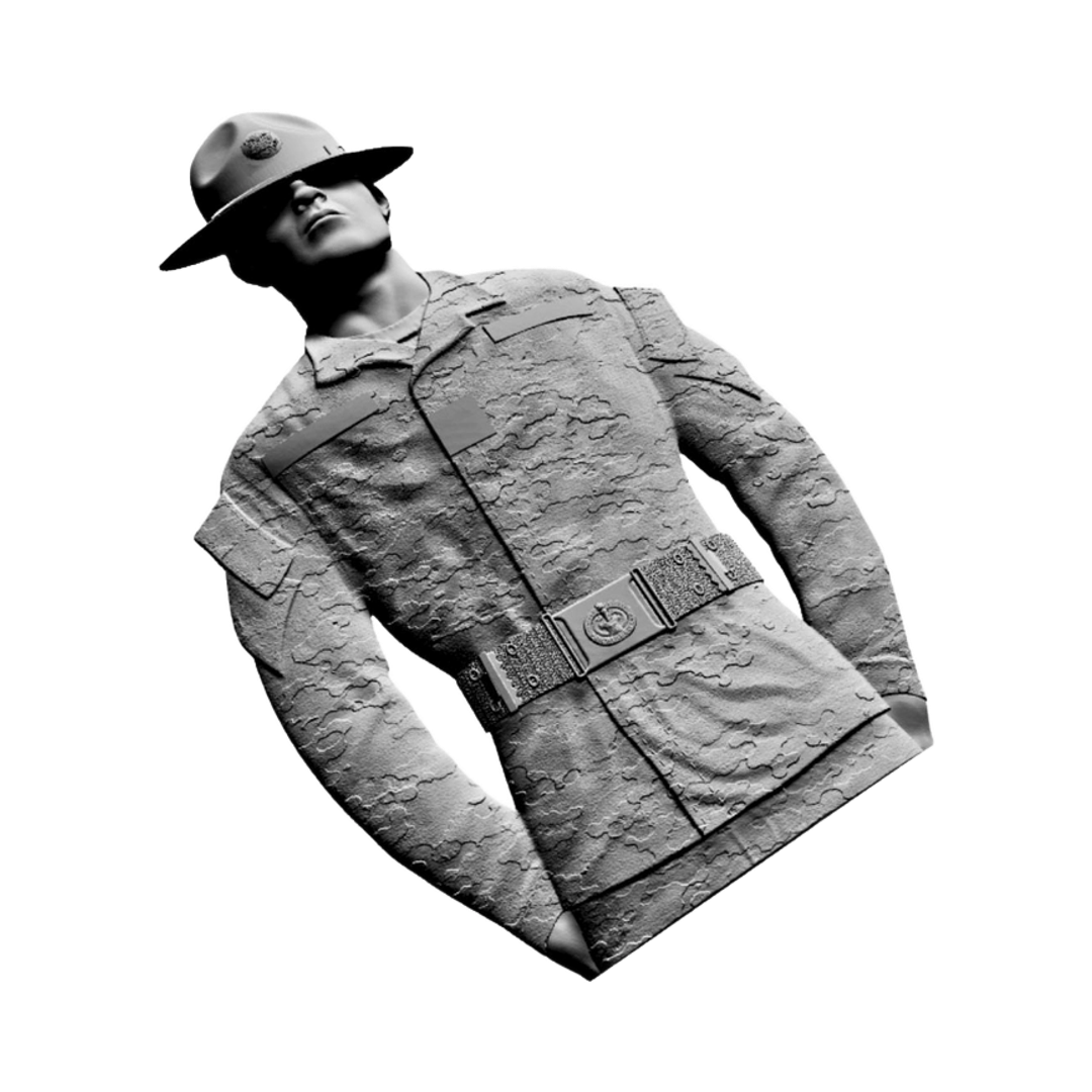 Drill Sergeant detail view, ready for digital crafting