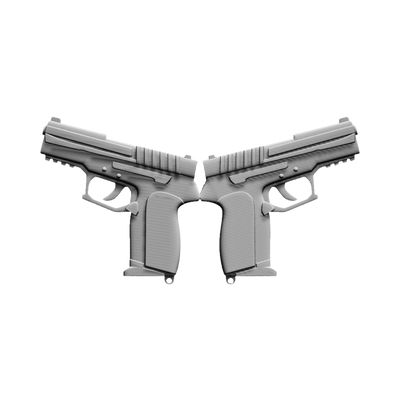 Dual Pistols STL file for digital crafting, LightBurn and Vectric ready