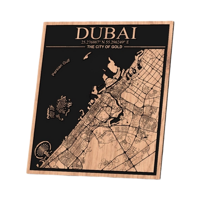 Dubai, UAE City Map design preview, countries & world