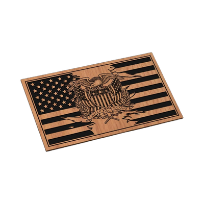 Eagle Crest American Flag SVG file for laser cutting and CNC routing, LightBurn and Vectric ready