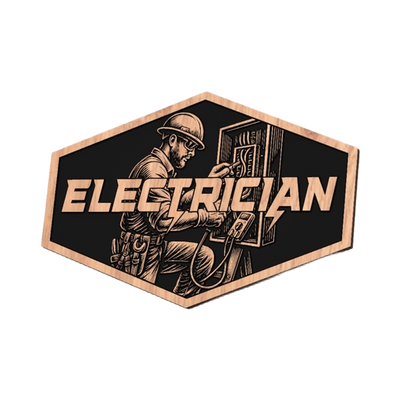 Electrician detail view, ready for laser cutting and CNC routing
