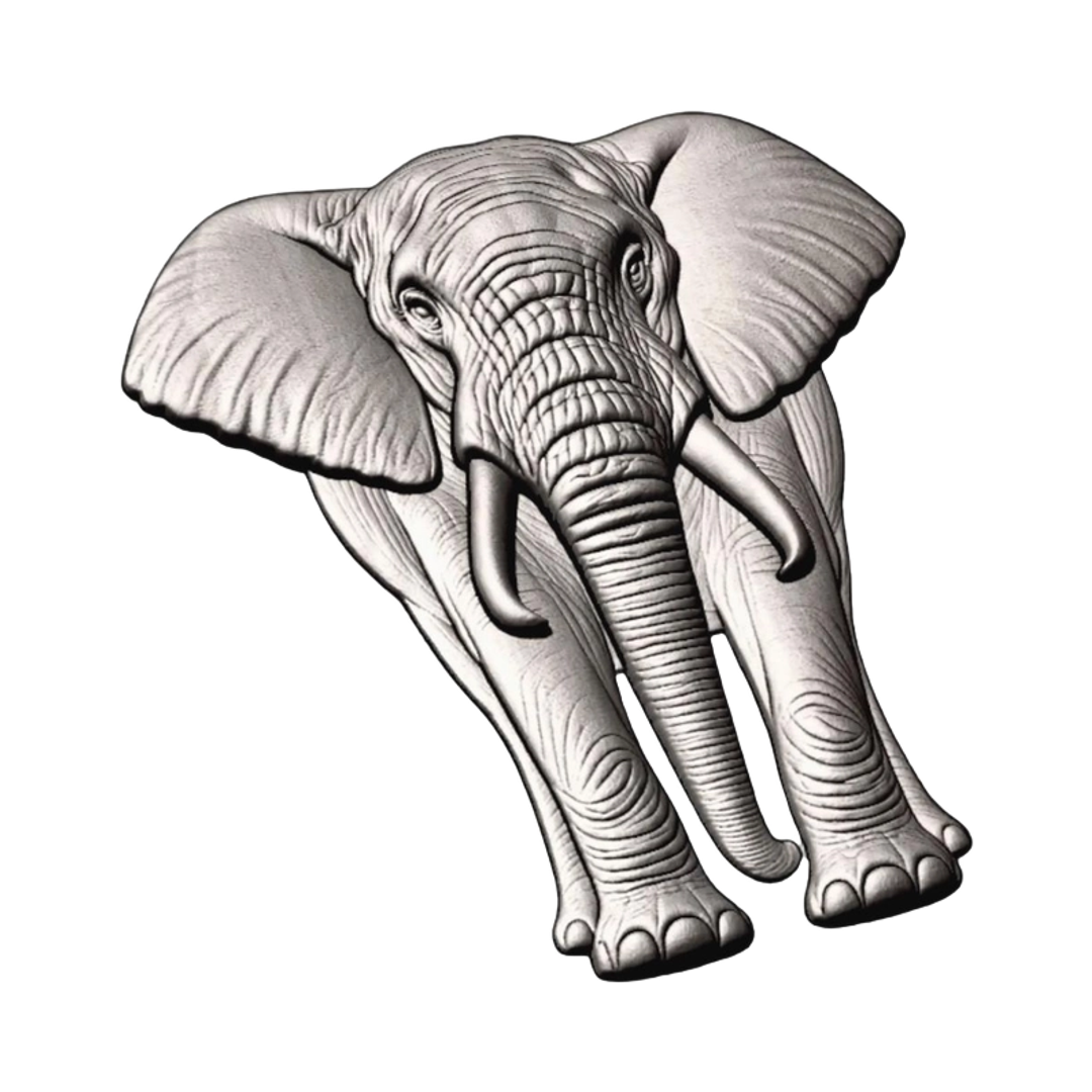 Elephant Front design preview, animals & wildlife