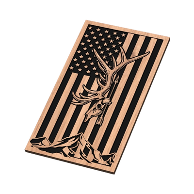 Elk Hunt U.S. Flag design preview, flags