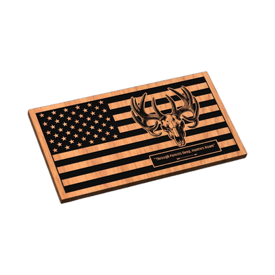 U.S. Elk Hunting Flag SVG file for laser cutting and CNC routing, LightBurn and Vectric ready