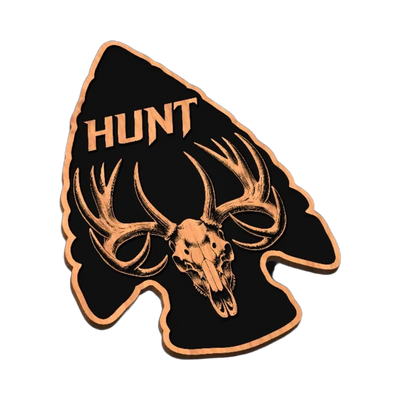 Elk Skull Arrowhead SVG file for laser cutting and CNC routing, LightBurn and Vectric ready