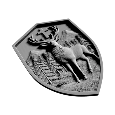 Elk with Cross Shield design preview, animals & wildlife