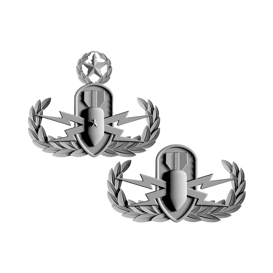Explosive Ordnance Disposal (EOD) Badge File STL file for 3D printing and CNC routing, LightBurn and Vectric ready