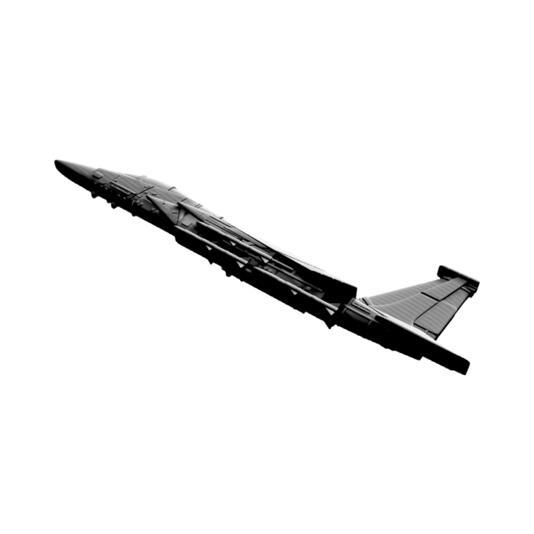 F-15 Strike Eagle detail view, ready for 3D printing and CNC routing