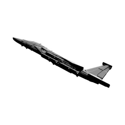 F-15 Strike Eagle detail view, ready for 3D printing and CNC routing