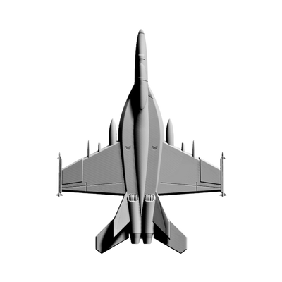 F-18 Super Hornet Aircraft STL file for 3D printing and CNC routing, LightBurn and Vectric ready