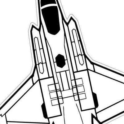F-35 Lightning detail view, ready for laser cutting and CNC routing