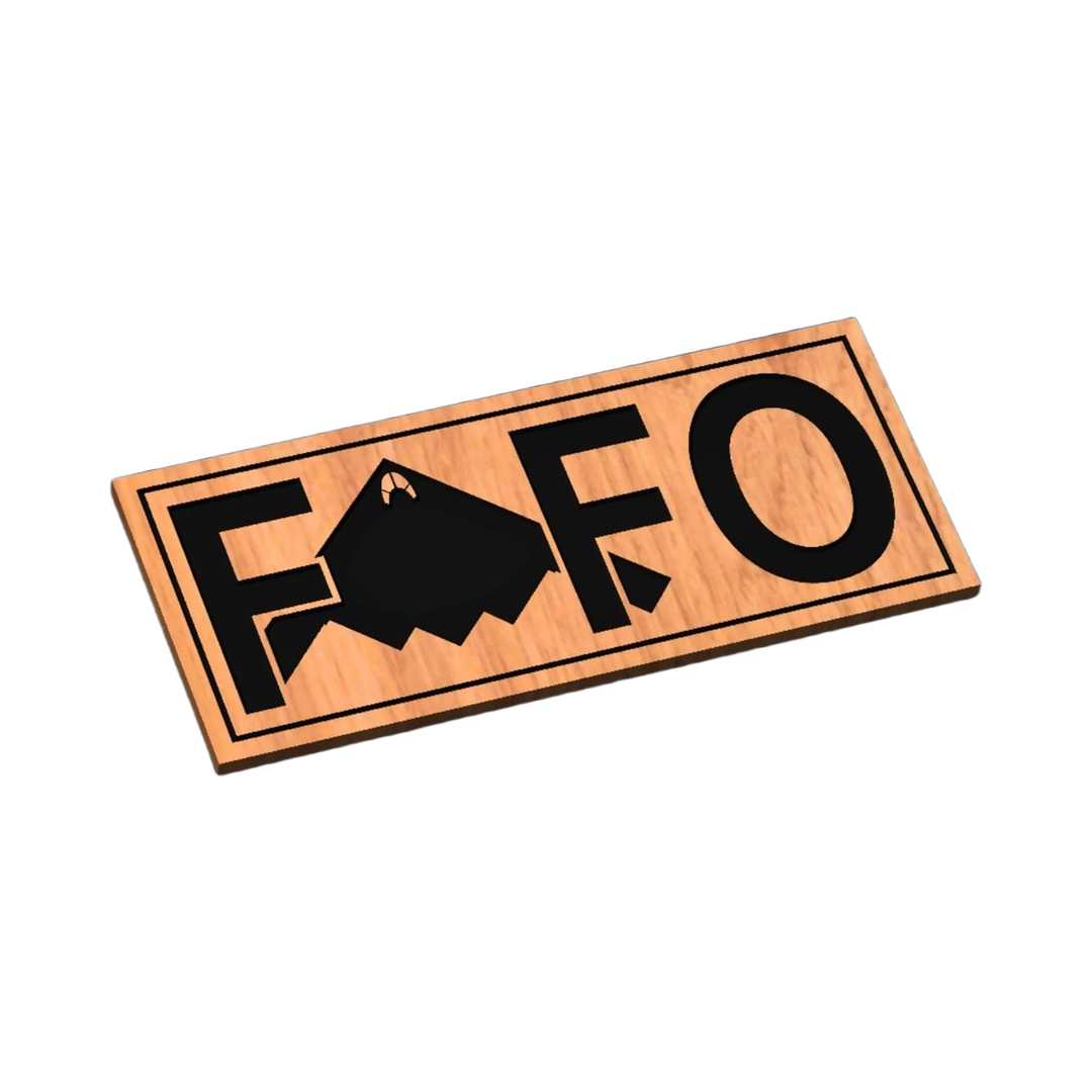 FAFO B-2 Bomber SVG file for laser cutting and CNC routing, LightBurn and Vectric ready