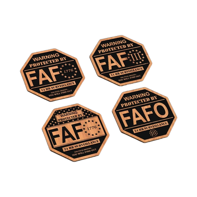 Fafo Security Sign SVG file for laser cutting and CNC routing, LightBurn and Vectric ready