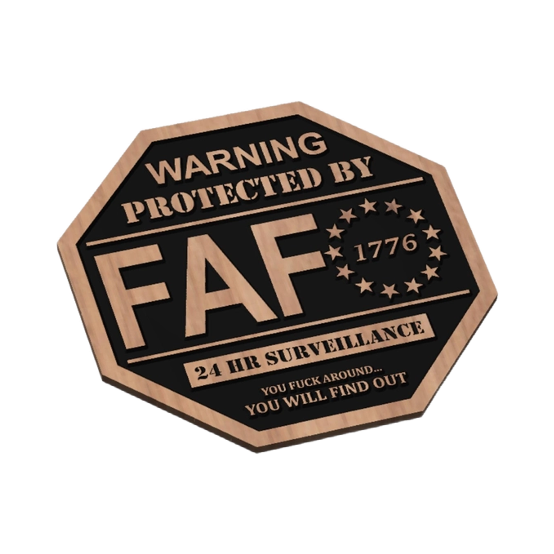 Fafo Security Sign SVG file included with instant download