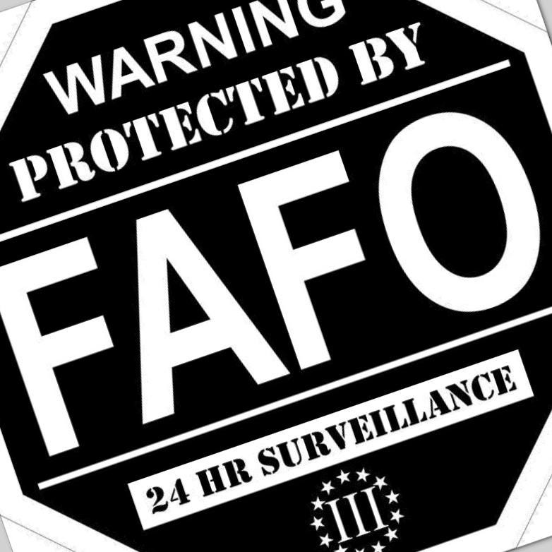 Fafo Security Sign mockup, 2nd amendment & freedom
