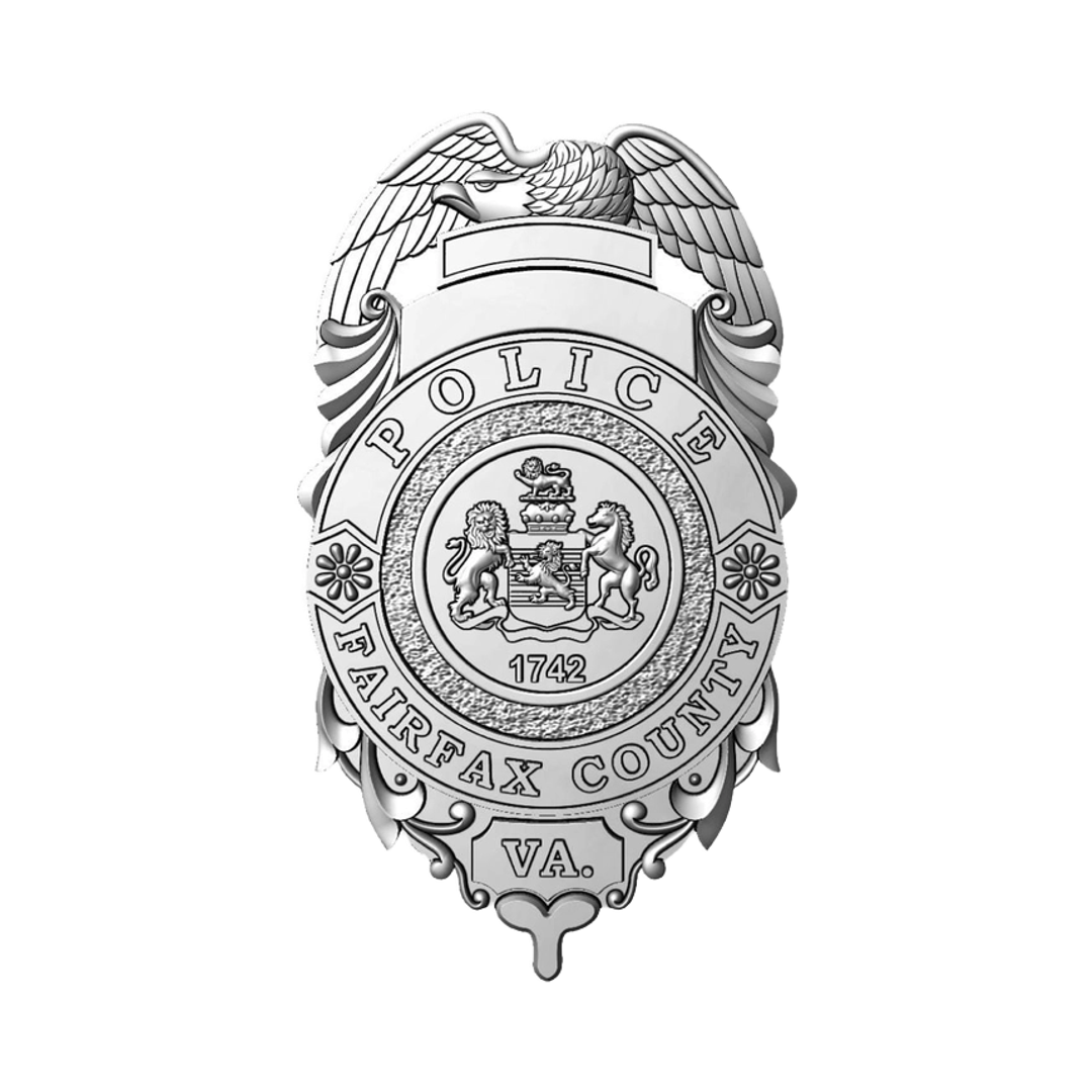 Fairfax County Virginia Police Badge STL file for digital crafting, LightBurn and Vectric ready