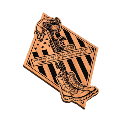 Fallen Soldier Memorial SVG file for laser cutting and CNC routing, LightBurn and Vectric ready