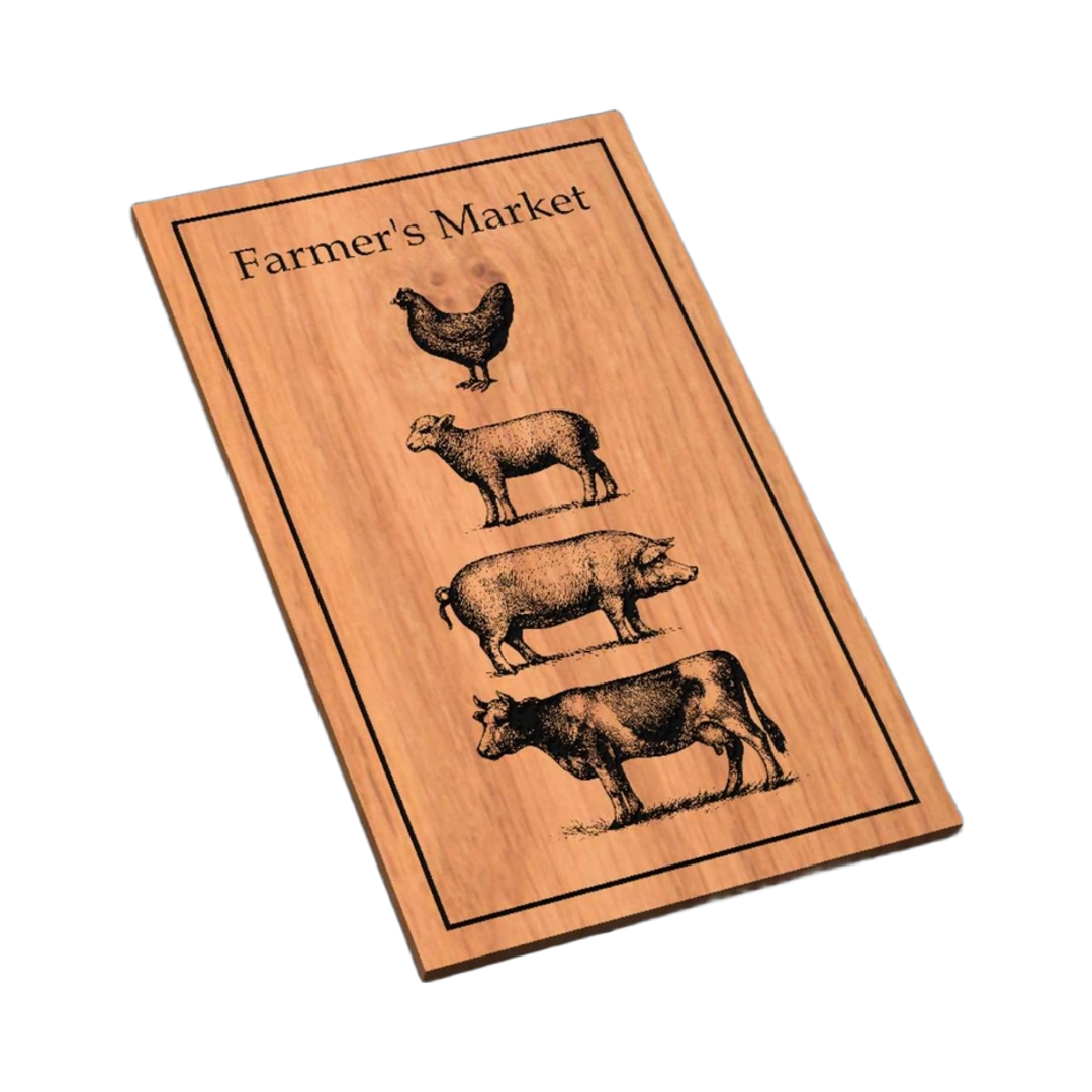 Farmer's Market SVG file for laser cutting and CNC routing, LightBurn and Vectric ready