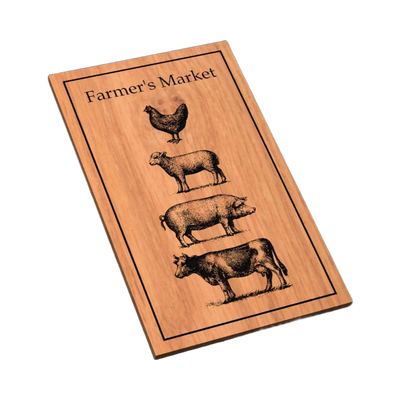 Farmer's Market SVG file for laser cutting and CNC routing, LightBurn and Vectric ready