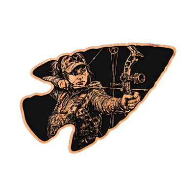Female Hunter Arrowhead SVG file for digital crafting, LightBurn and Vectric ready