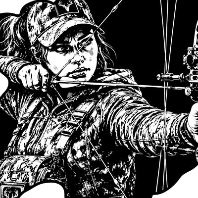 Female Hunter Arrowhead SVG file included with instant download