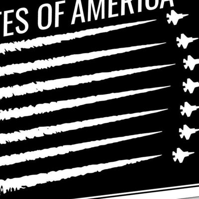 Fighter Jet USA Flag SVG file included with instant download