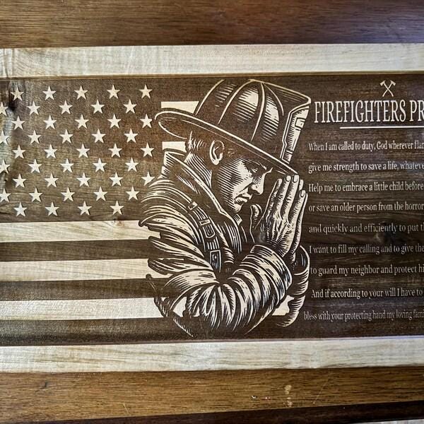 Firefighter Prayer SVG file included with instant download