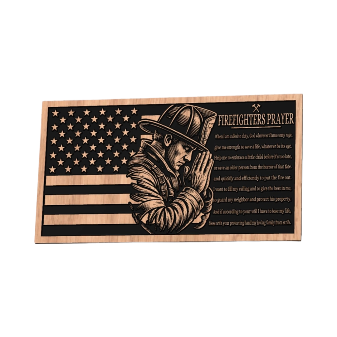Firefighter Prayer design preview, flags