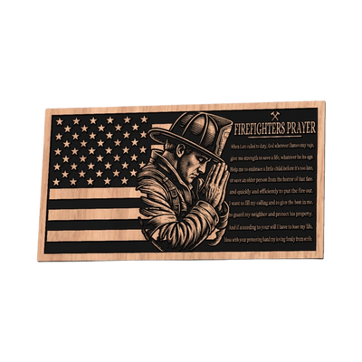 Firefighter Prayer design preview, flags