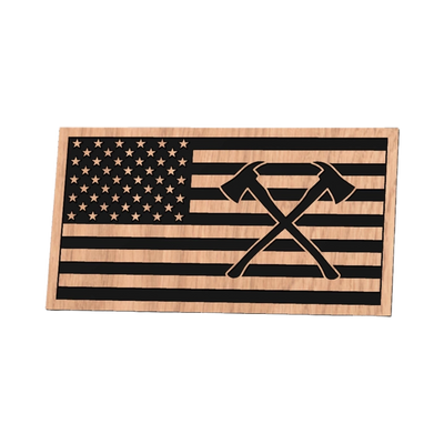 Firefighter U.S. Flag with Crossed Axes design preview, flags
