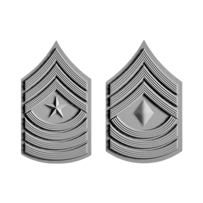 U.S. Army First Sergeant & Sergeant Major Ranks STL file for 3D printing and CNC routing, LightBurn and Vectric ready