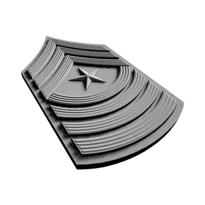 U.S. Army First Sergeant & Sergeant Major Ranks detail view, ready for 3D printing and CNC routing