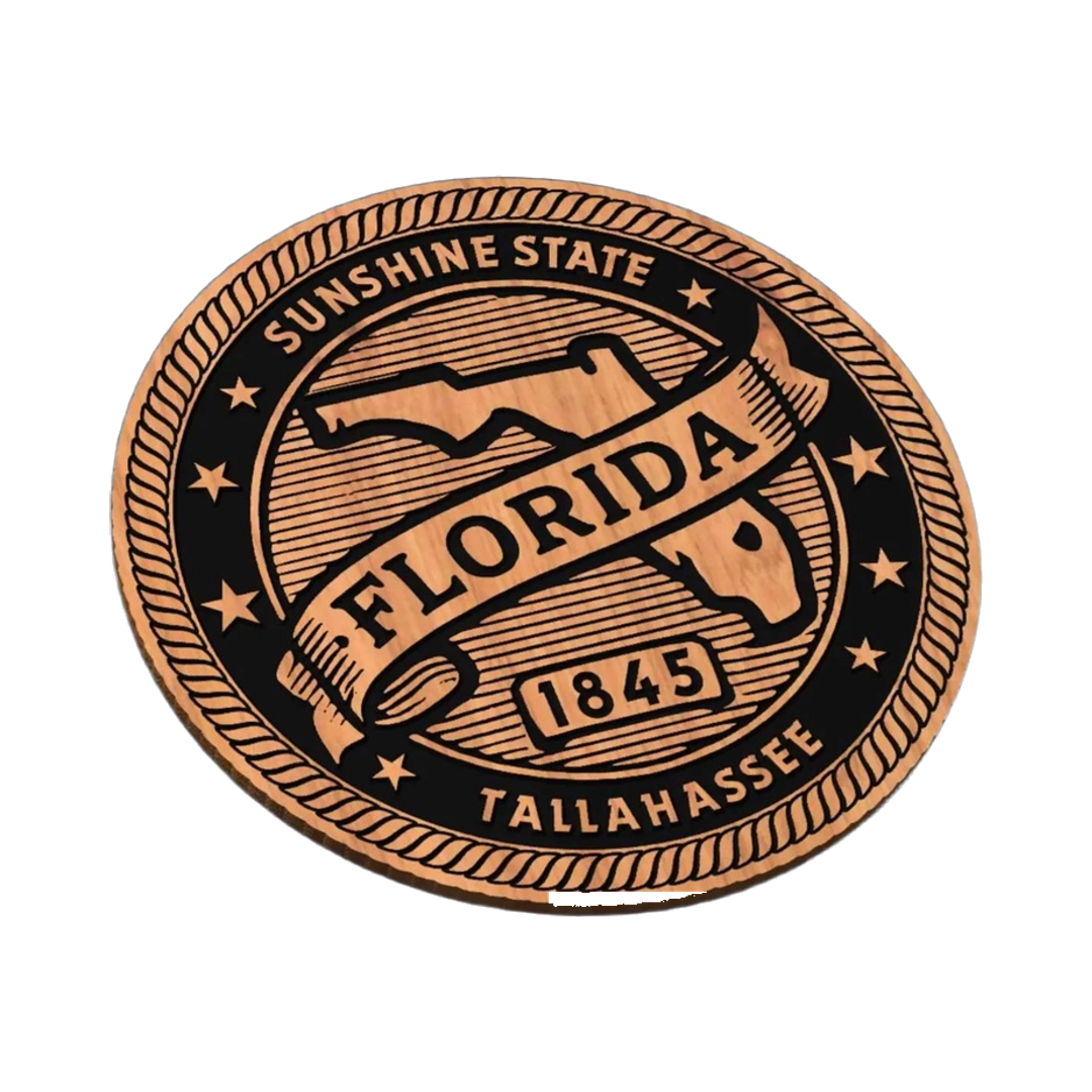 Florida Sunshine State SVG file for laser cutting and CNC routing, LightBurn and Vectric ready