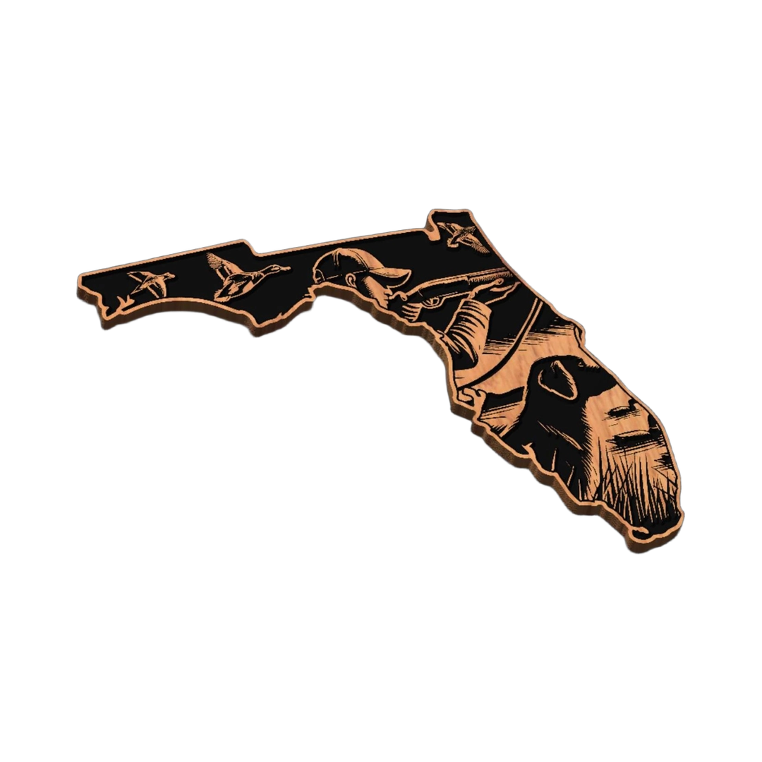 Florida Duck Hunting SVG file for laser cutting and CNC routing, LightBurn and Vectric ready