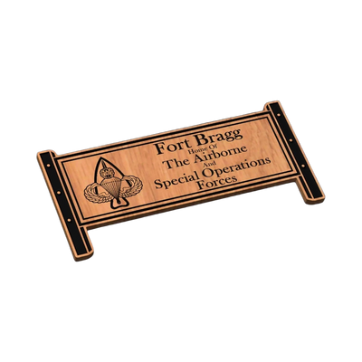 Fort Bragg Military Gate Sign SVG file for laser cutting and CNC routing, LightBurn and Vectric ready