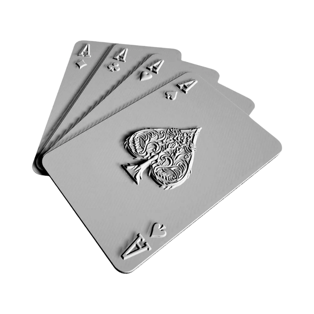 Four of a kind Aces Poker Cards design preview, games & puzzles