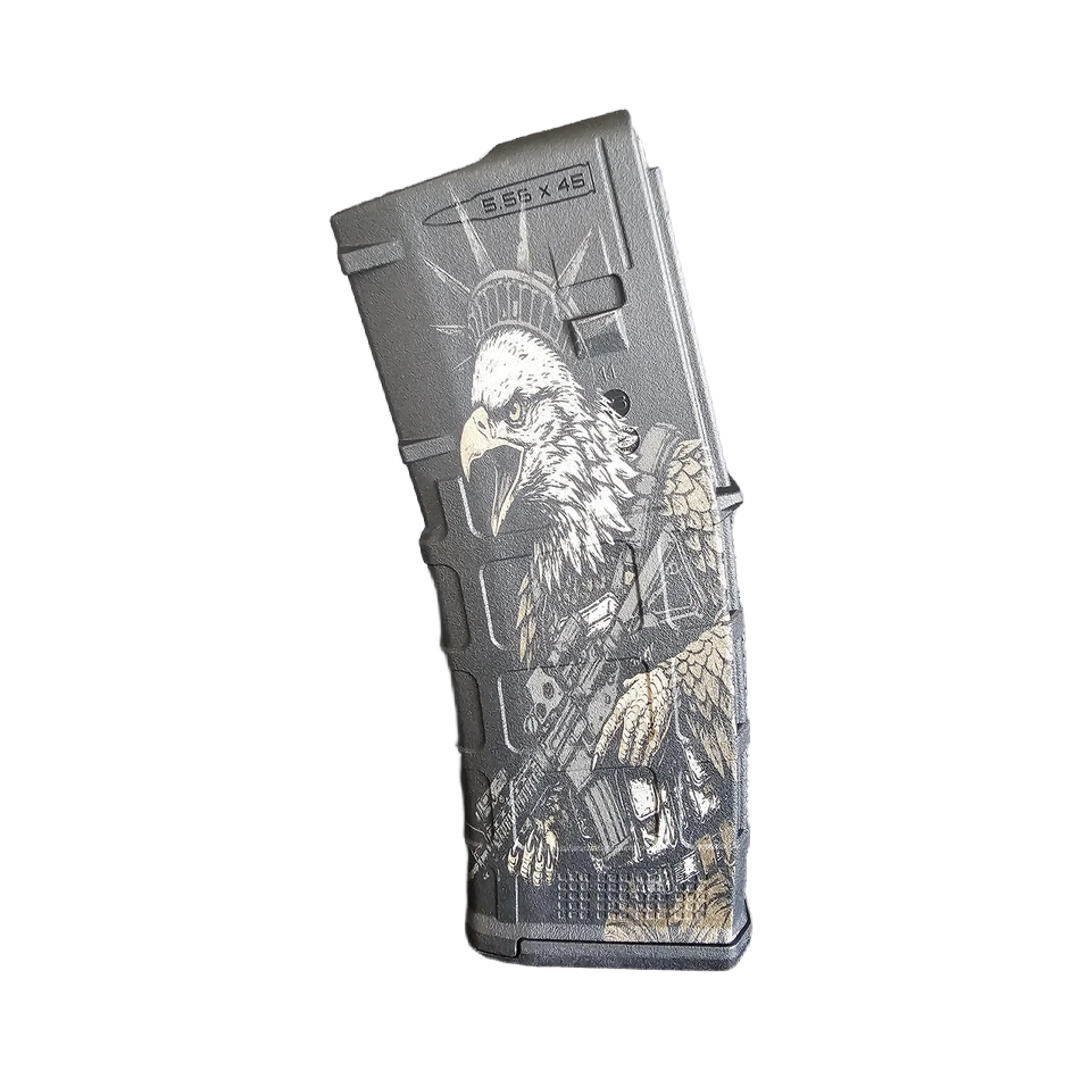 Freedom's Fury MAG Fiber Laser Engraving Design design preview, pmag designs
