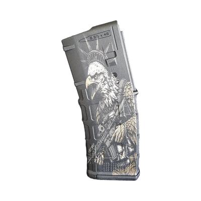 Freedom's Fury MAG Fiber Laser Engraving Design design preview, pmag designs