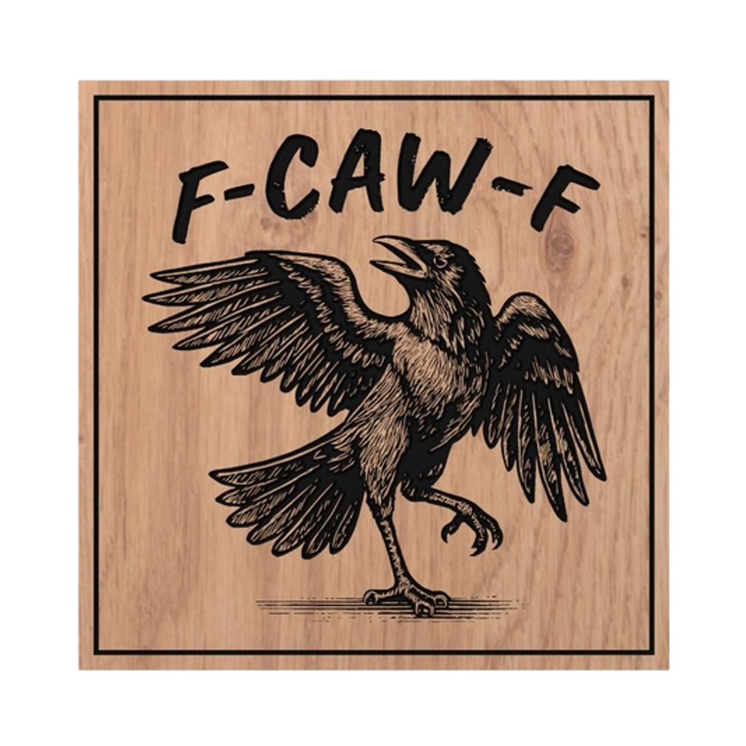 F-CAW-F Funny Crow design preview, home, signs & decor