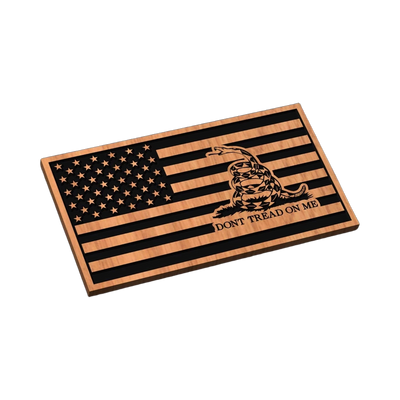 Gadsden Flag SVG file for laser cutting and CNC routing, LightBurn and Vectric ready