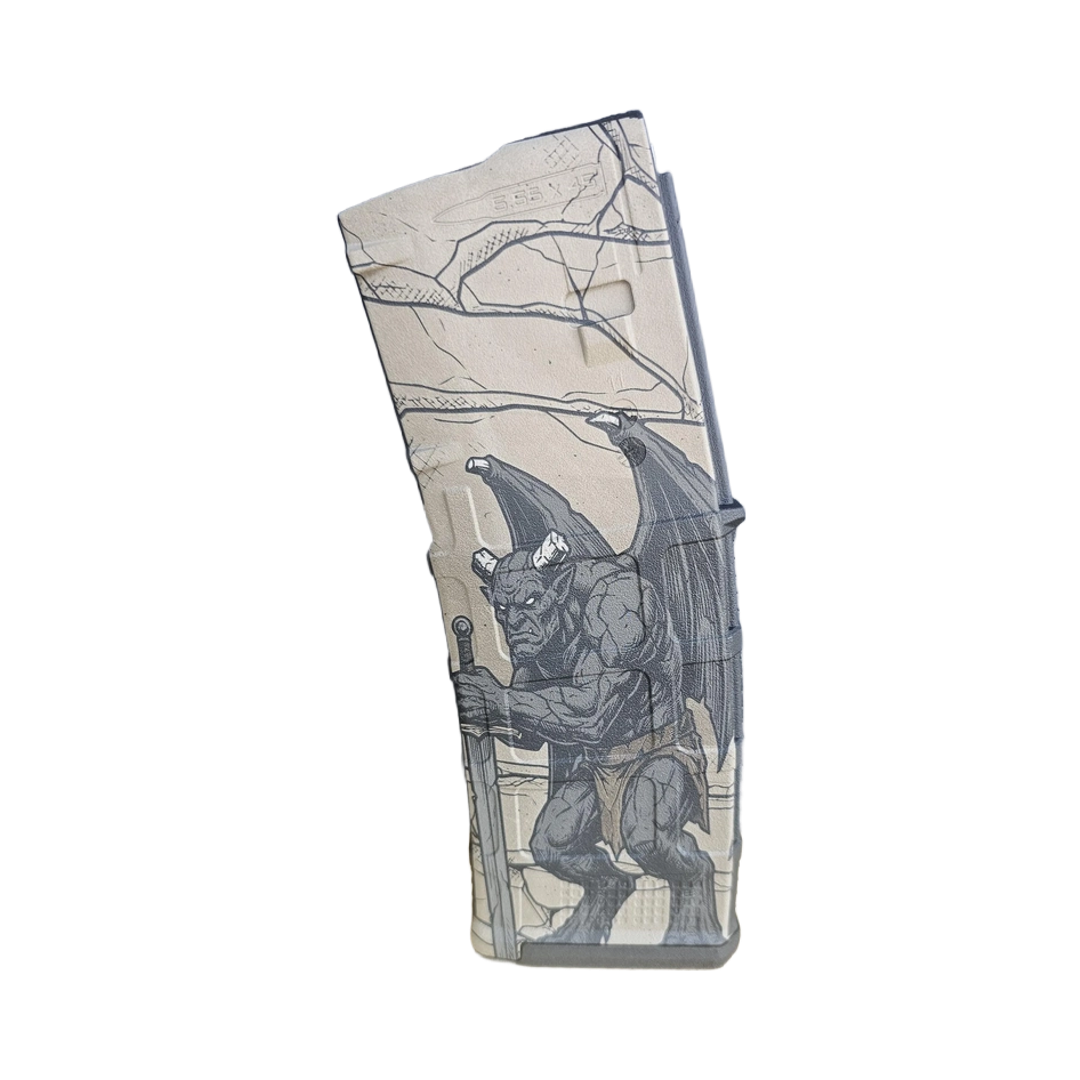 Gargoyle Guardian MAG Fiber Laser Engraving Design detail view, ready for digital crafting